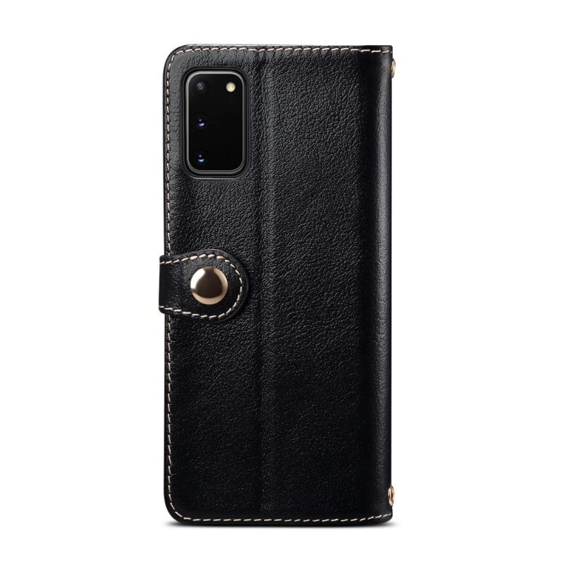 Folio-hoesje voor Samsung Galaxy S20 Premium Lederen Stiksels