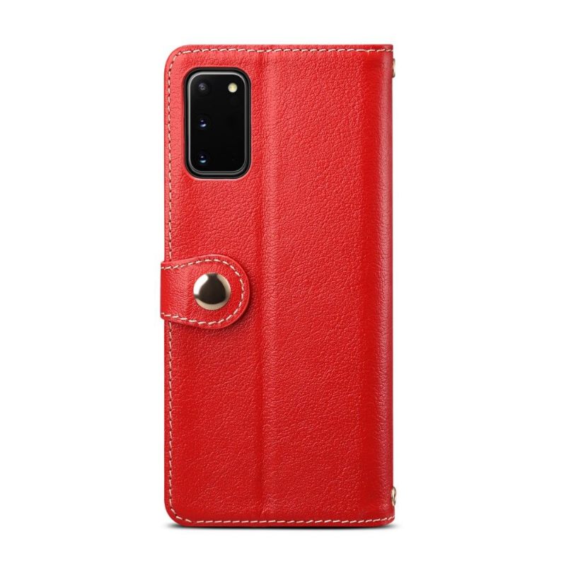 Folio-hoesje voor Samsung Galaxy S20 Premium Lederen Stiksels