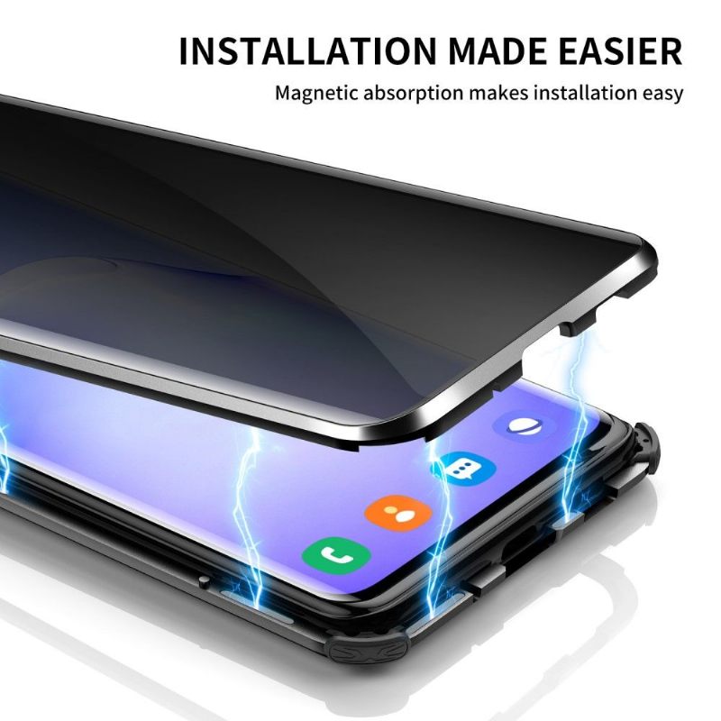 Hoesje voor Samsung Galaxy S20 Afneembaar Gehard Glas Met Privacyfilter