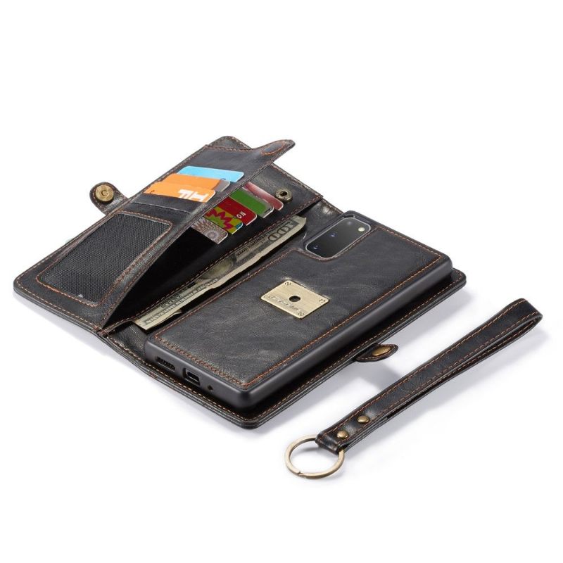 Telefoonhoesje Leren Hoesje voor Samsung Galaxy S20 Caseme Qin-serie