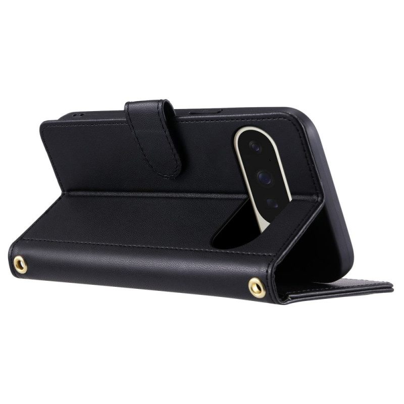 Bescherming Hoesje Google Pixel 10 Pro Xl Gewatteerd Ontwerp Met Bandje En Schouderband