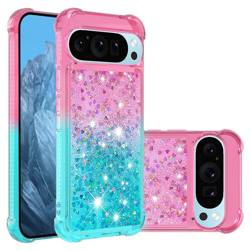 Cover Hoesje Google Pixel 10 Pro Xl Telefoonhoesje Glitter Met Kleurverloop