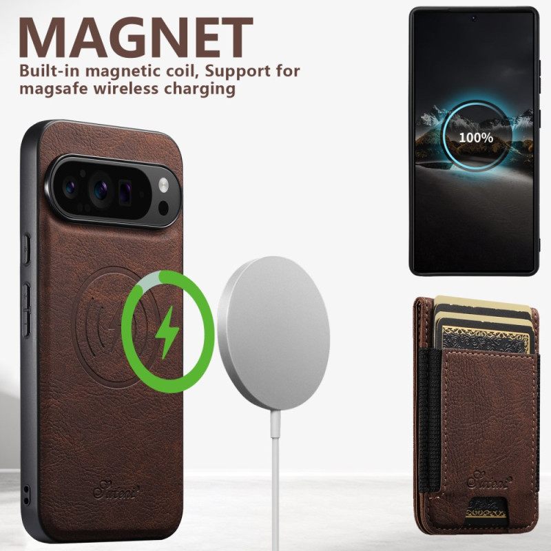 Cover Hoesje Google Pixel 10 Pro Xl Telefoonhoesje Magnetische Suteni-kaarthouder