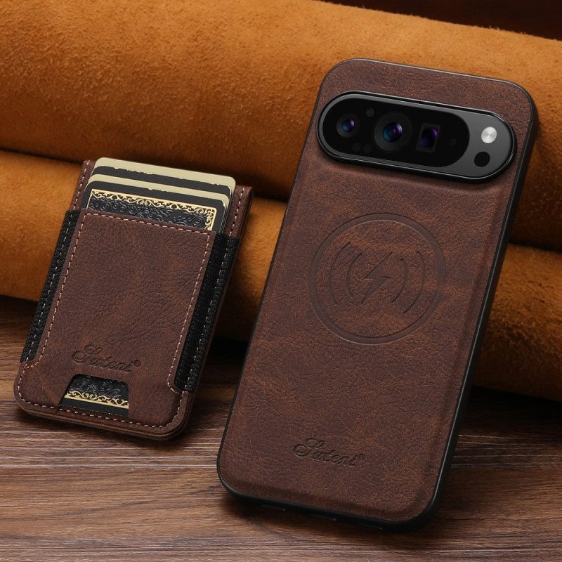 Cover Hoesje Google Pixel 10 Pro Xl Telefoonhoesje Magnetische Suteni-kaarthouder