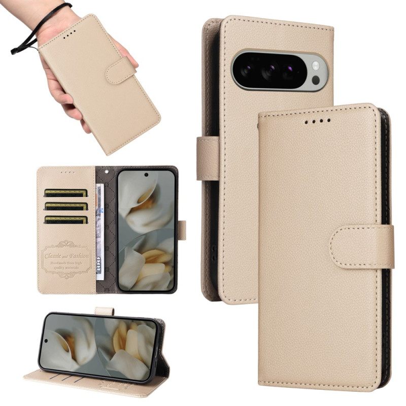 Flip Case Leren Google Pixel 10 Pro Xl Rfid-blokkering