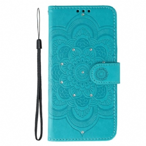 Folio-hoesje Google Pixel 10 Pro Xl Mandala Met Strass-steentjes