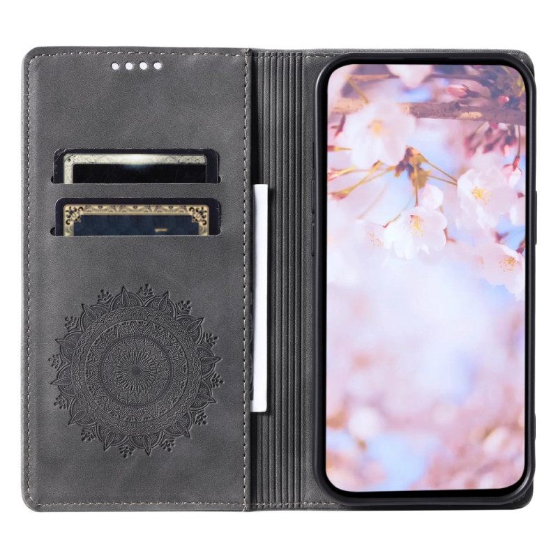 Folio-hoesje Google Pixel 10 Pro Xl Mandala Suède-effect Bescherming Hoesje