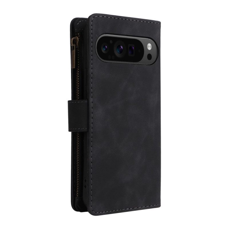 Folio-hoesje Google Pixel 10 Pro Xl Premium Suède Portemonnee