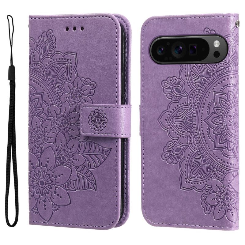 Folio-hoesje Google Pixel 10 Pro Xl Telefoonhoesje Mandala-print Met Bandje