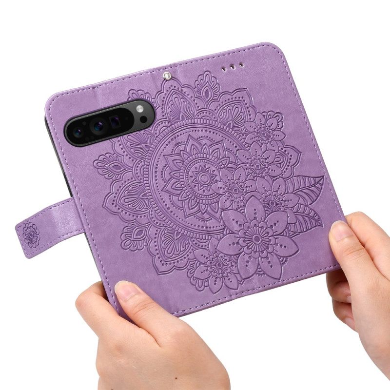 Folio-hoesje Google Pixel 10 Pro Xl Telefoonhoesje Mandala-print Met Bandje