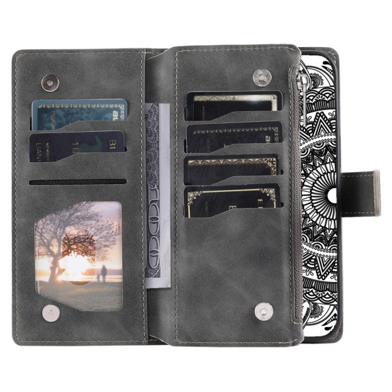 Folio-hoesje Google Pixel 10 Pro Xl Telefoonhoesje Portemonnee Met Mandala Suède-effect