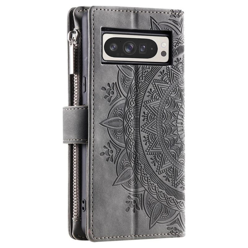 Folio-hoesje Google Pixel 10 Pro Xl Telefoonhoesje Portemonnee Met Mandala Suède-effect