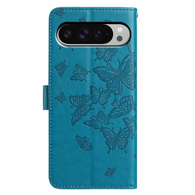 Folio-hoesje Google Pixel 10 Pro Xl Telefoonhoesje Vlinderdesign