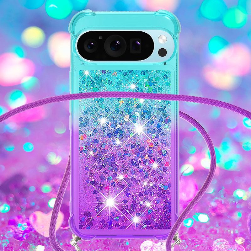 Hoesje Google Pixel 10 Pro Xl Glitter Met Kleurverloop Bescherming Hoesje