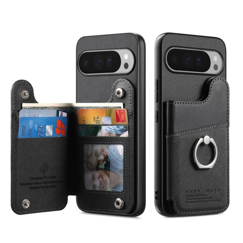 Hoesje Google Pixel 10 Pro Xl Kaarthouder En Ring Bescherming Hoesje