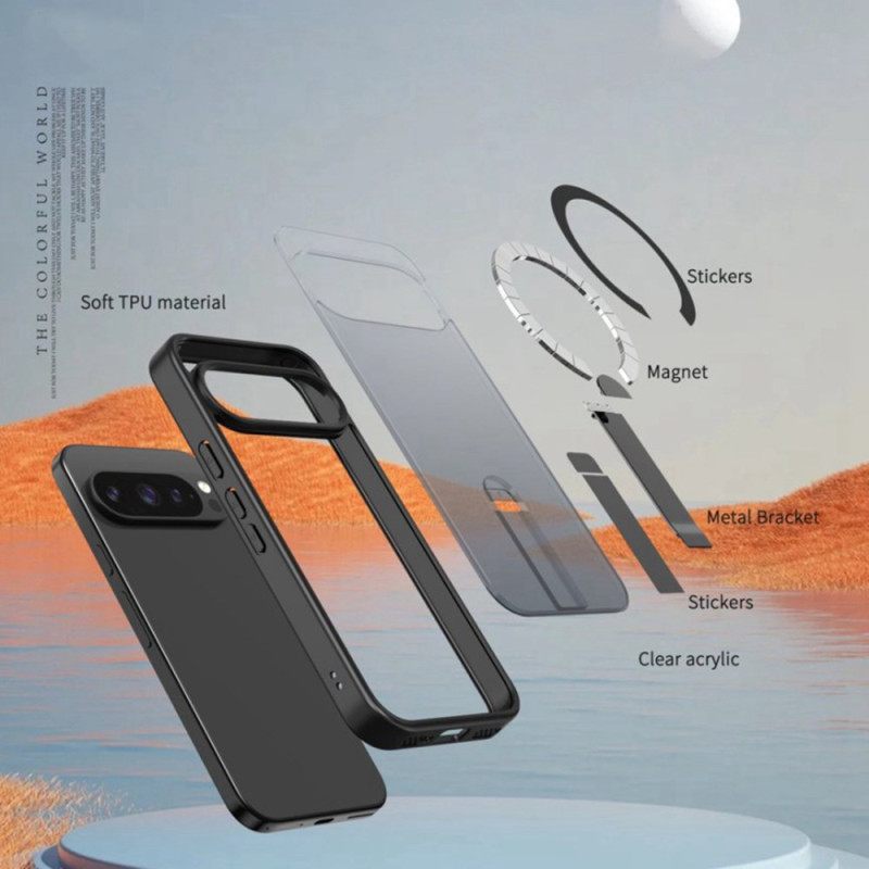 Hoesje Google Pixel 10 Pro Xl Mat Magsafe-compatibel Met Houder Bescherming Hoesje