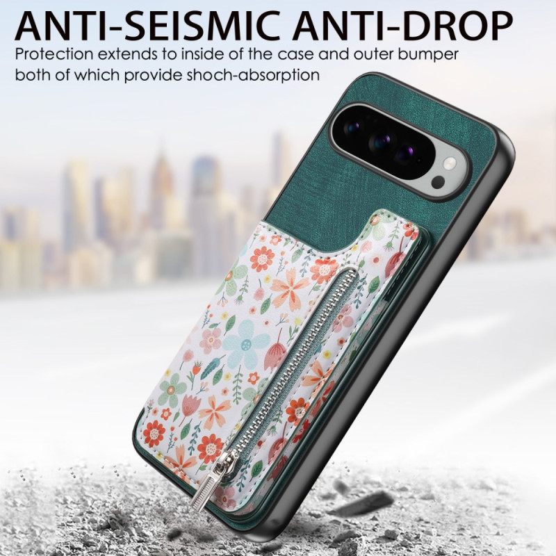 Hoesje Google Pixel 10 Pro Xl Portemonnee Met Bloemenprint