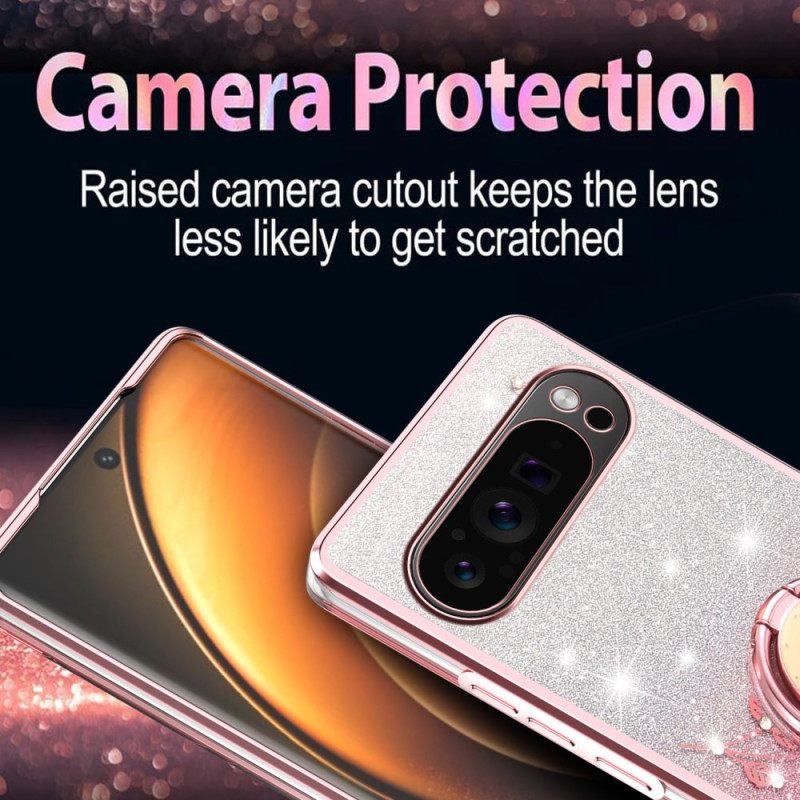 Hoesje Voor Google Pixel 10 Pro Xl Kadem Ringhouder Met Strass-steentjes