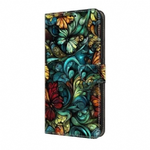 Leren Hoesje Google Pixel 10 Pro Xl Aquarelplanten Bescherming Hoesje