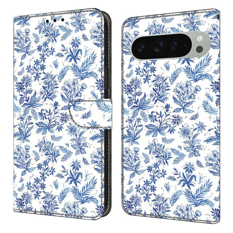 Leren Hoesje Google Pixel 10 Pro Xl Bloemenveld Bescherming Hoesje