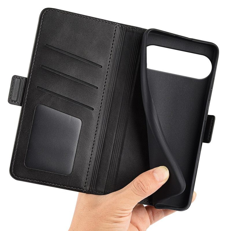 Leren Hoesje Google Pixel 10 Pro Xl Dubbele Sluiting