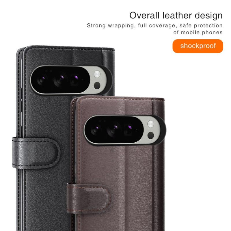 Leren Hoesje Google Pixel 10 Pro Xl Echt Leer Bescherming Hoesje