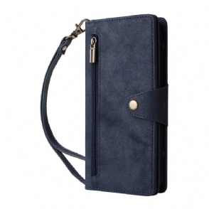 Leren Hoesje Google Pixel 10 Pro Xl Portemonnee Met Suède-effect Bescherming Hoesje