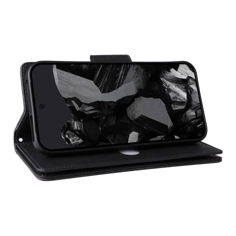 Leren Hoesje Google Pixel 10 Pro Xl Portemonnee Met Suède-effect Bescherming Hoesje