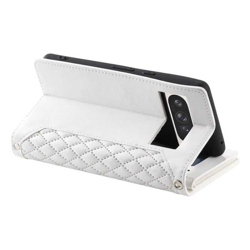 Leren Hoesje Voor Google Pixel 10 Pro Xl Gewatteerde Portemonnee