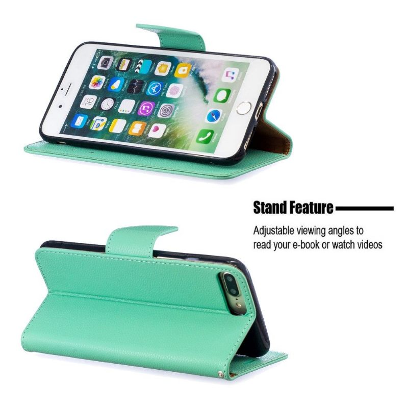 Folio-hoesje voor iPhone 8 Plus / 7 Plus Generfd Leereffect