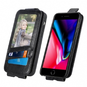 Folio-hoesje voor iPhone 8 Plus / 7 Plus Kaarthouder Met Verticale Flap