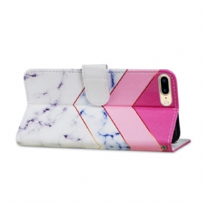 Folio-hoesje voor iPhone 8 Plus / 7 Plus Marmeren Geometrie