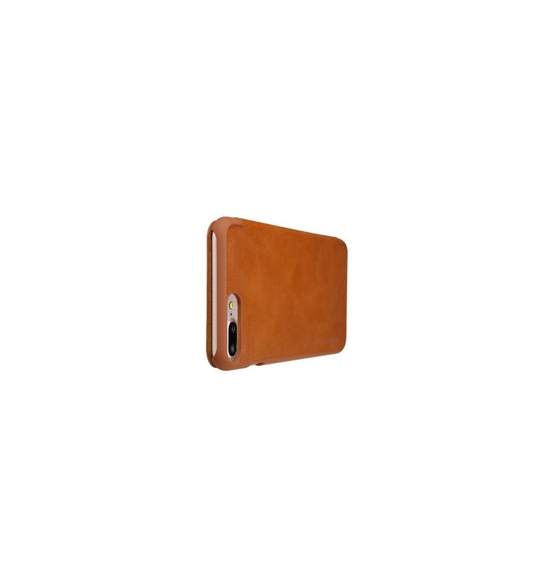 Folio-hoesje voor iPhone 8 Plus / 7 Plus Nillkin Leren Kaarthouder - Havana