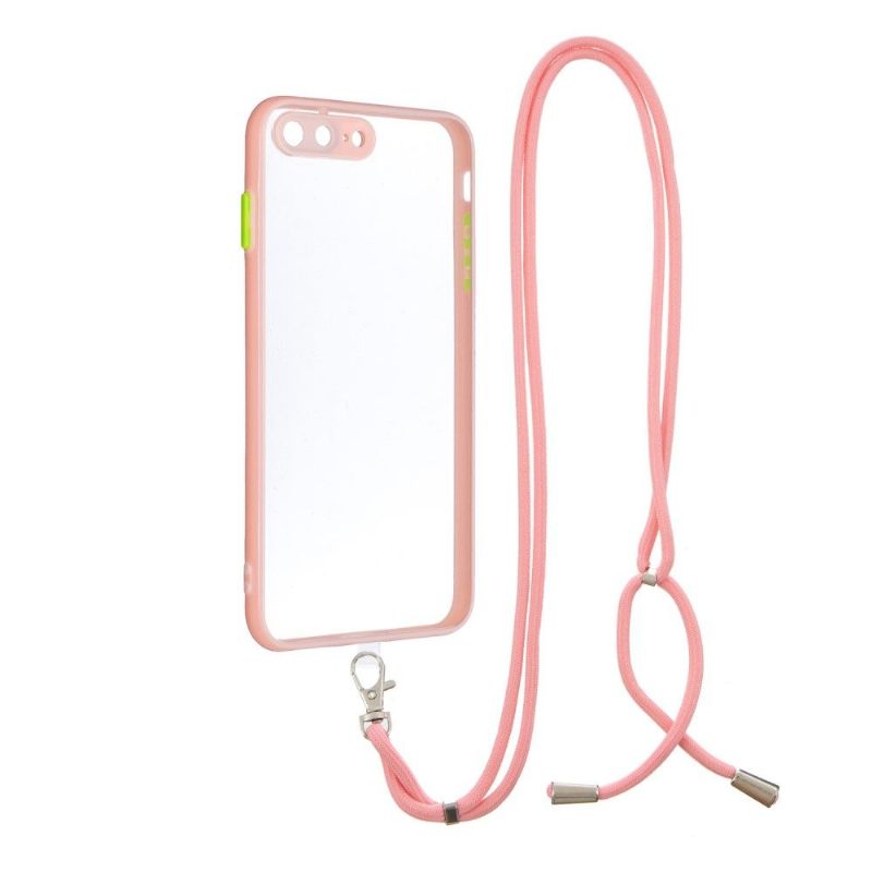 Hoesje voor iPhone 8 Plus / 7 Plus Anti-fall Met Koord Heldere Bumper