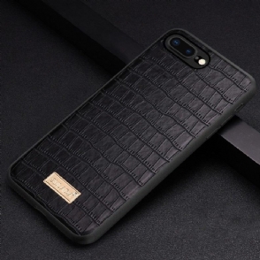 Hoesje voor iPhone 8 Plus / 7 Plus Sulada Krokodillenleereffect