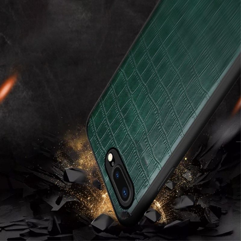 Hoesje voor iPhone 8 Plus / 7 Plus Sulada Krokodillenleereffect