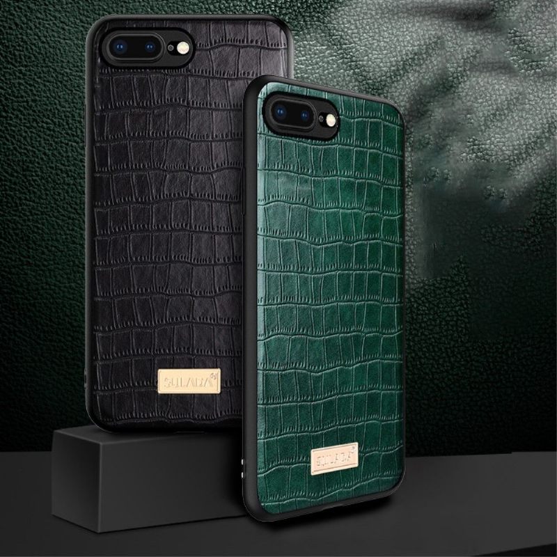 Hoesje voor iPhone 8 Plus / 7 Plus Sulada Krokodillenleereffect