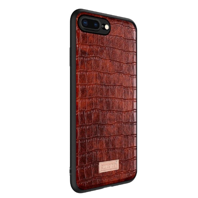 Hoesje voor iPhone 8 Plus / 7 Plus Sulada Krokodillenleereffect