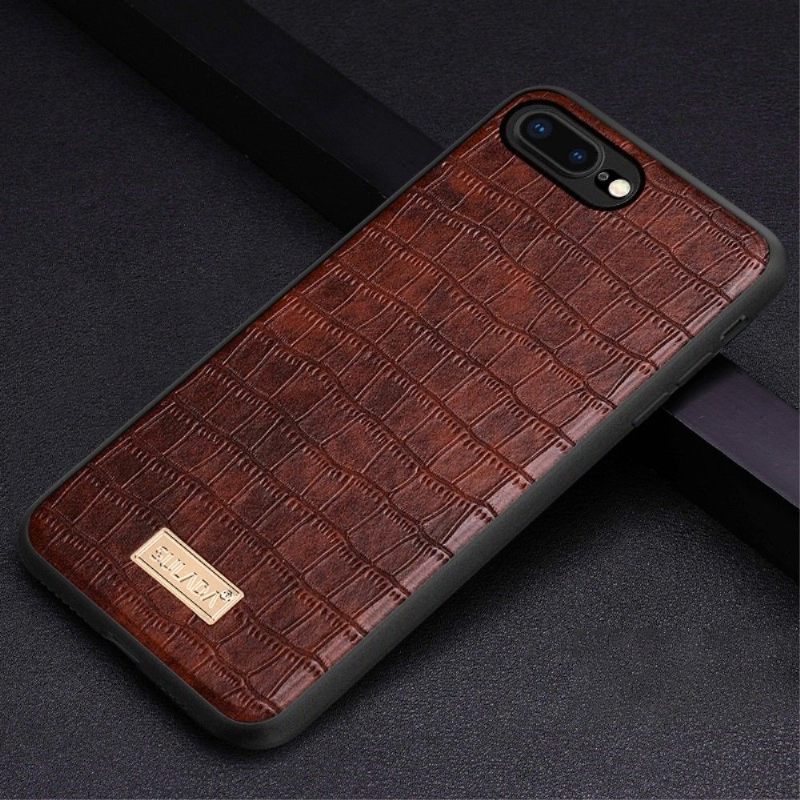 Hoesje voor iPhone 8 Plus / 7 Plus Sulada Krokodillenleereffect