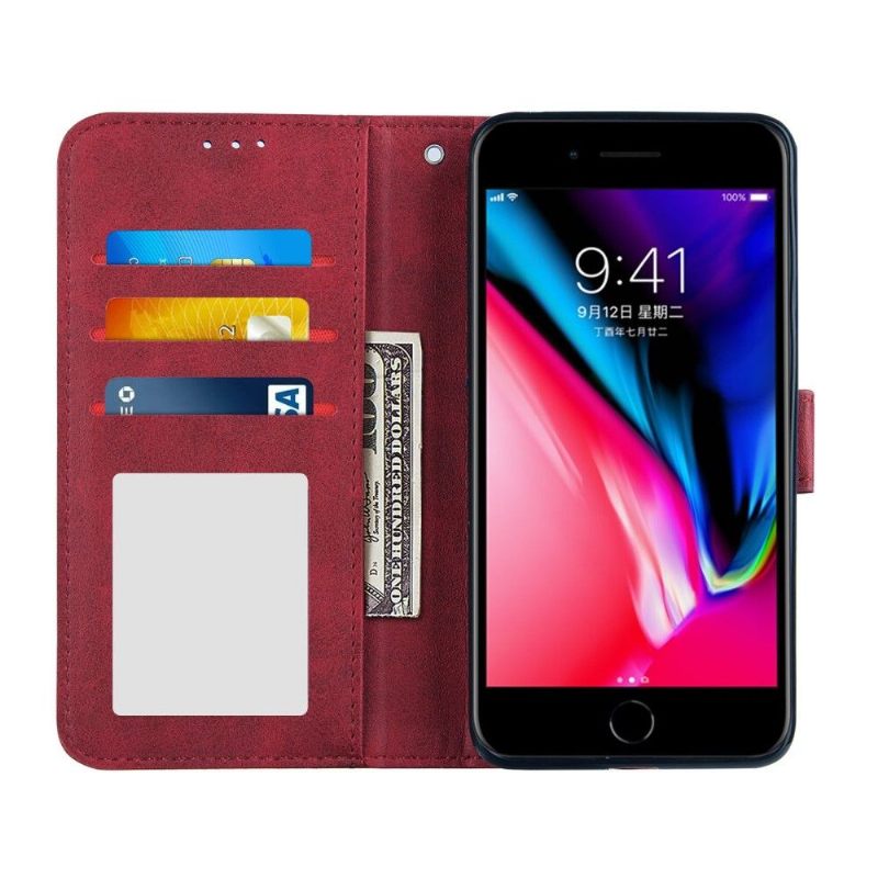 Leren Hoesje voor iPhone 8 Plus / 7 Plus Bescherming Lijnen Met Leereffect