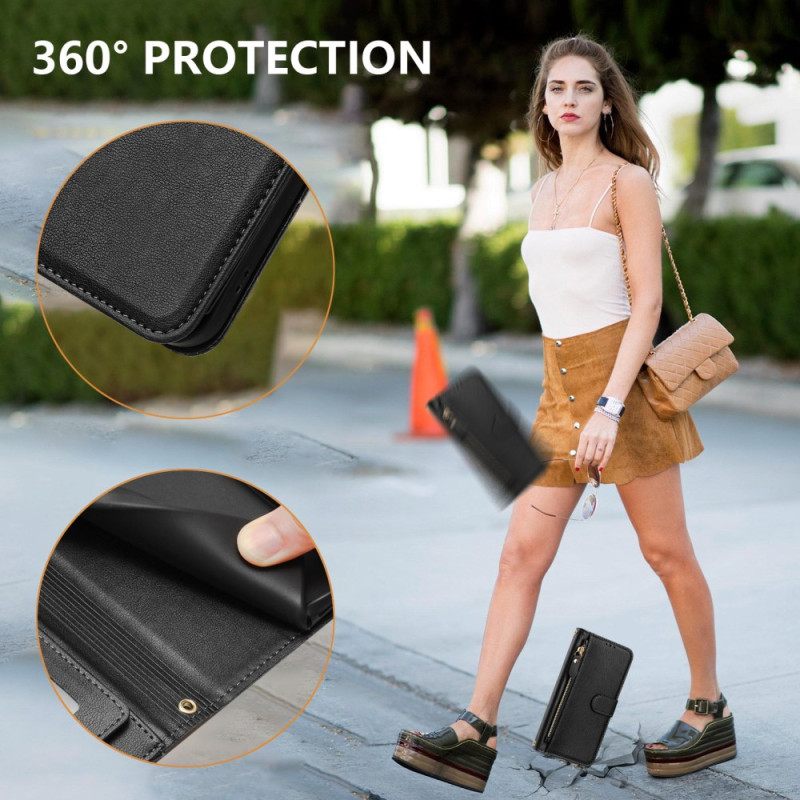 Flip Case Leren Oneplus 15 Portemonnee Met Riempje