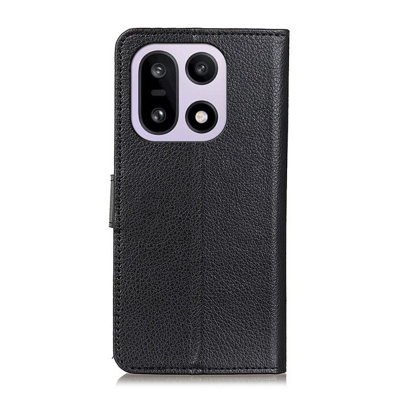 Flip Case Leren Oneplus 15 Traditioneel Imitatieleer Leer