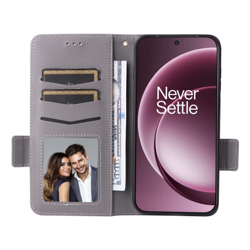 Folio-hoesje Oneplus 15 Kunstleer Met Riempje