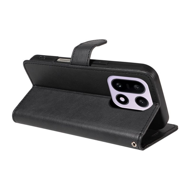 Folio-hoesje Oneplus 15 Telefoonhoesje Effen Kunstleer