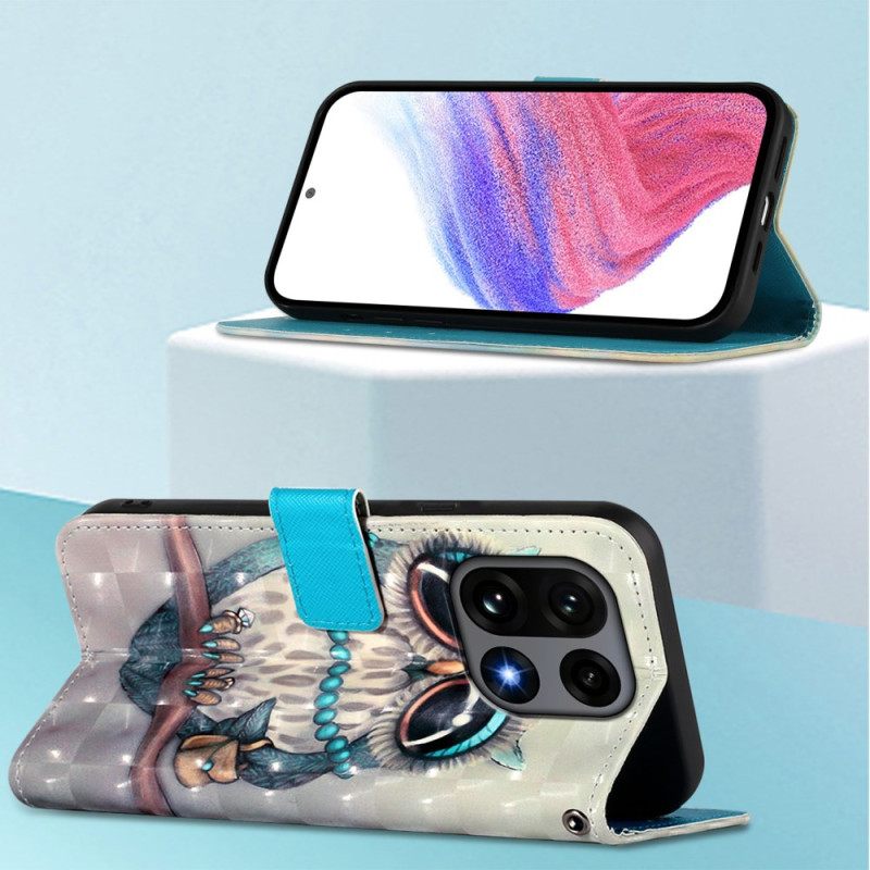 Folio-hoesje Oneplus 15 Telefoonhoesje Grijze Uil