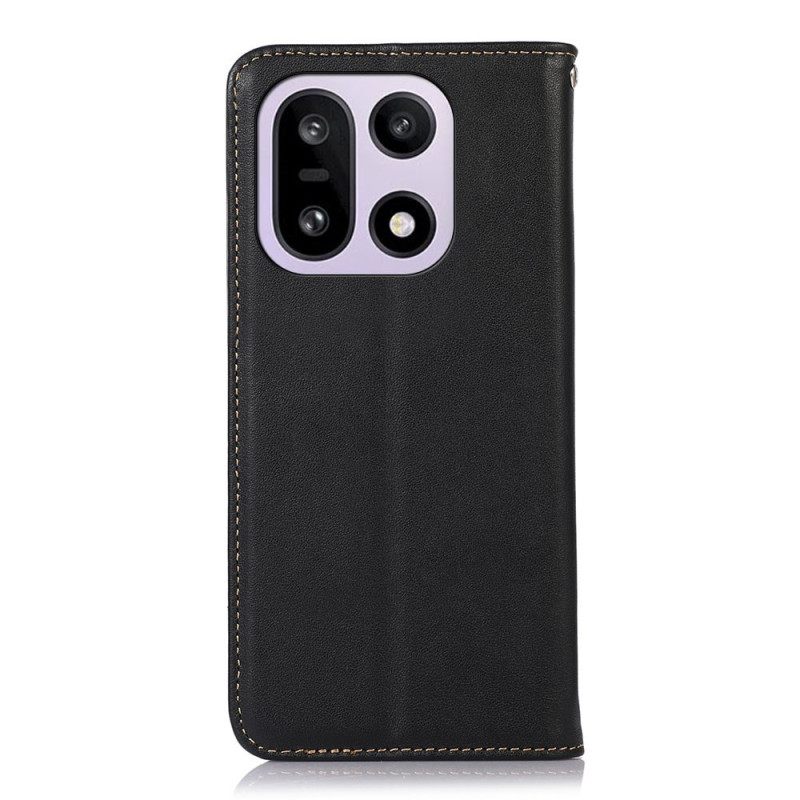 Folio-hoesje Oneplus 15 Telefoonhoesje Khazneh-leer