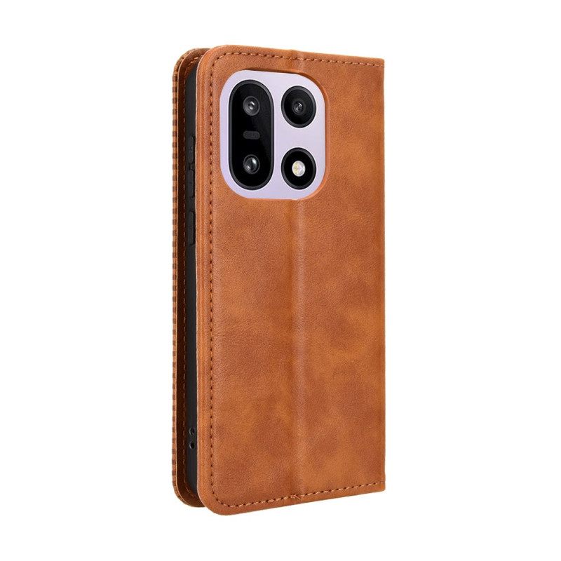 Folio-hoesje Oneplus 15 Vintage Rand Bescherming Hoesje
