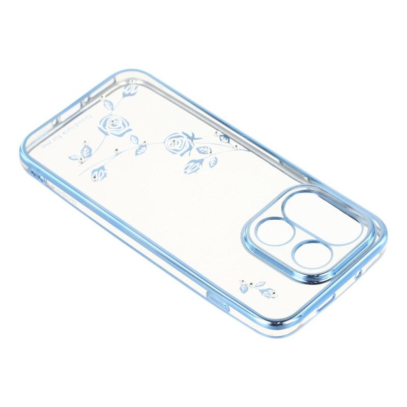 Hoesje Oneplus 15 Kadem Bloemen En Strass-steentjes Bescherming Hoesje