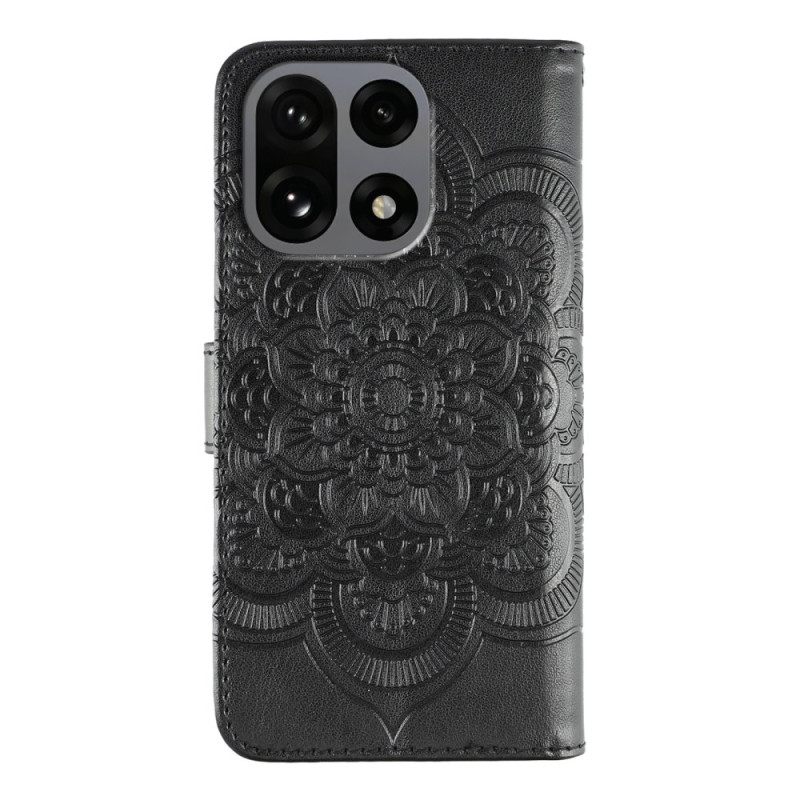 Leren Hoesje Oneplus 15 Bedrukt Mandala-patroon Bescherming Hoesje