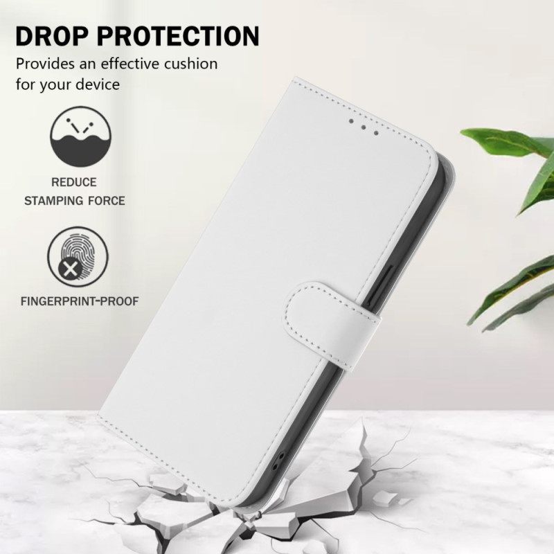 Leren Hoesje Oneplus 15 Effen Bescherming Hoesje